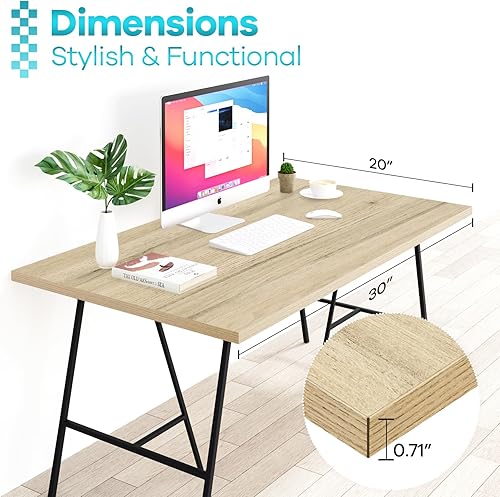 Miniatura 144 de Kaboon Mesa universal de 24 x 24 pulgadas, paquete de 2, solo encimera reversible de melamina, uso doméstico o comercial en interiores, 1 pulgada