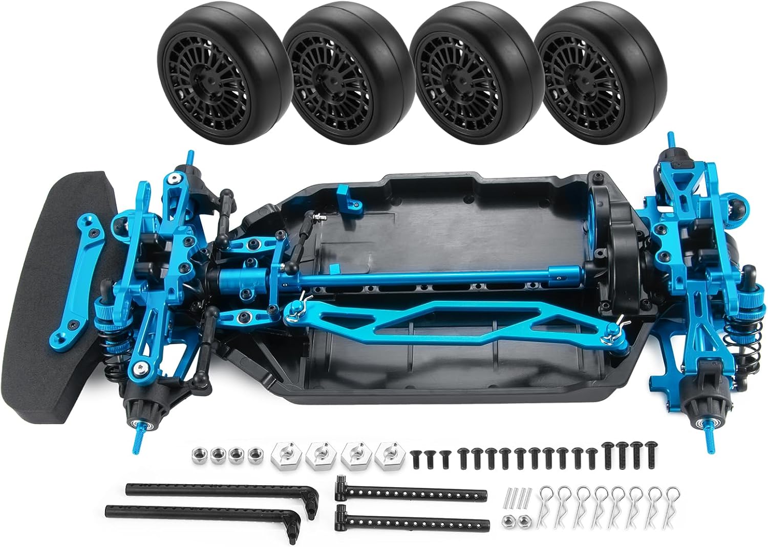 Amazon.com: MORFUM 1/10 CNC Metal Aluminum Alloy & Plastic Chassis ...