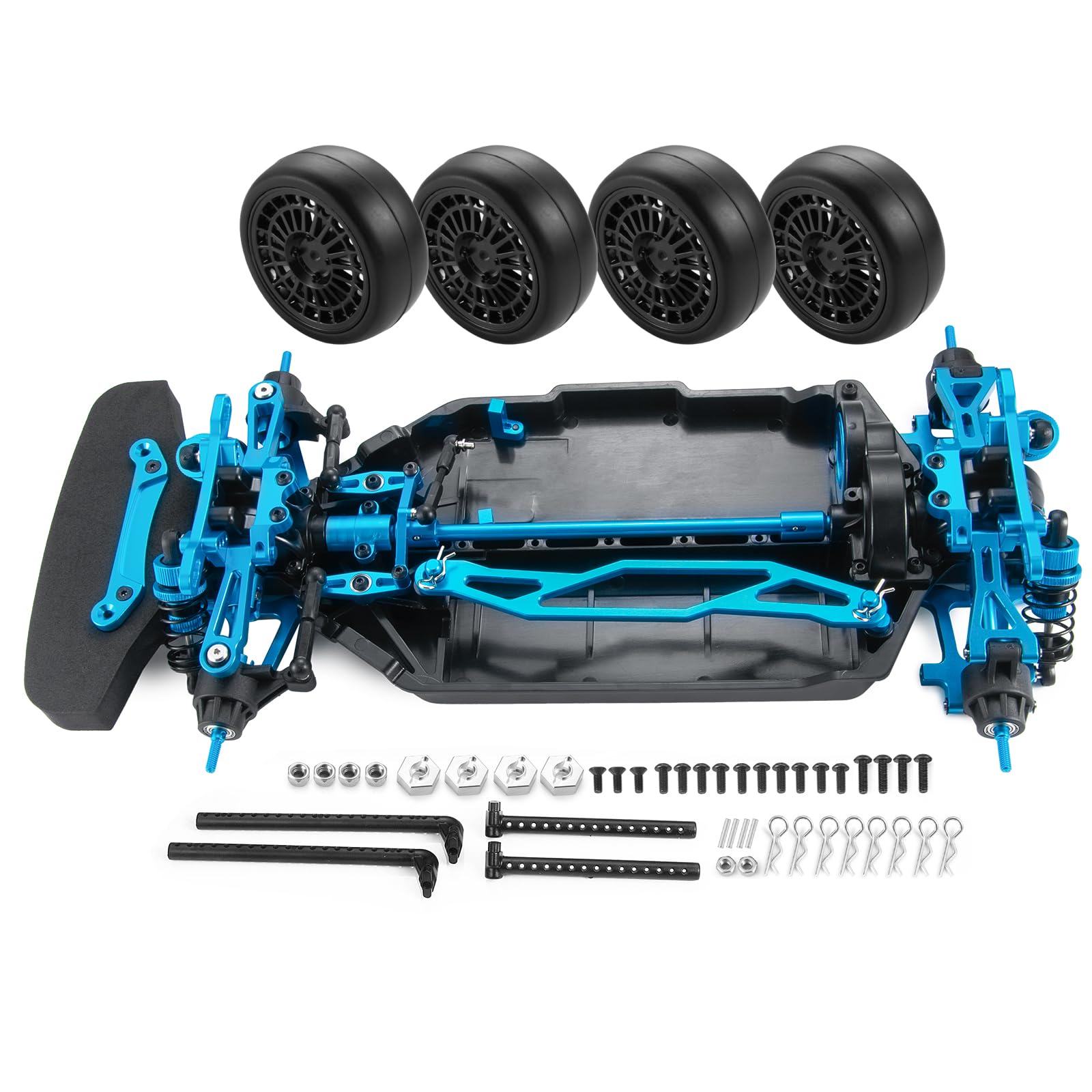 Amazon.com: MORFUM 1/10 CNC Metal Aluminum Alloy & Plastic Chassis