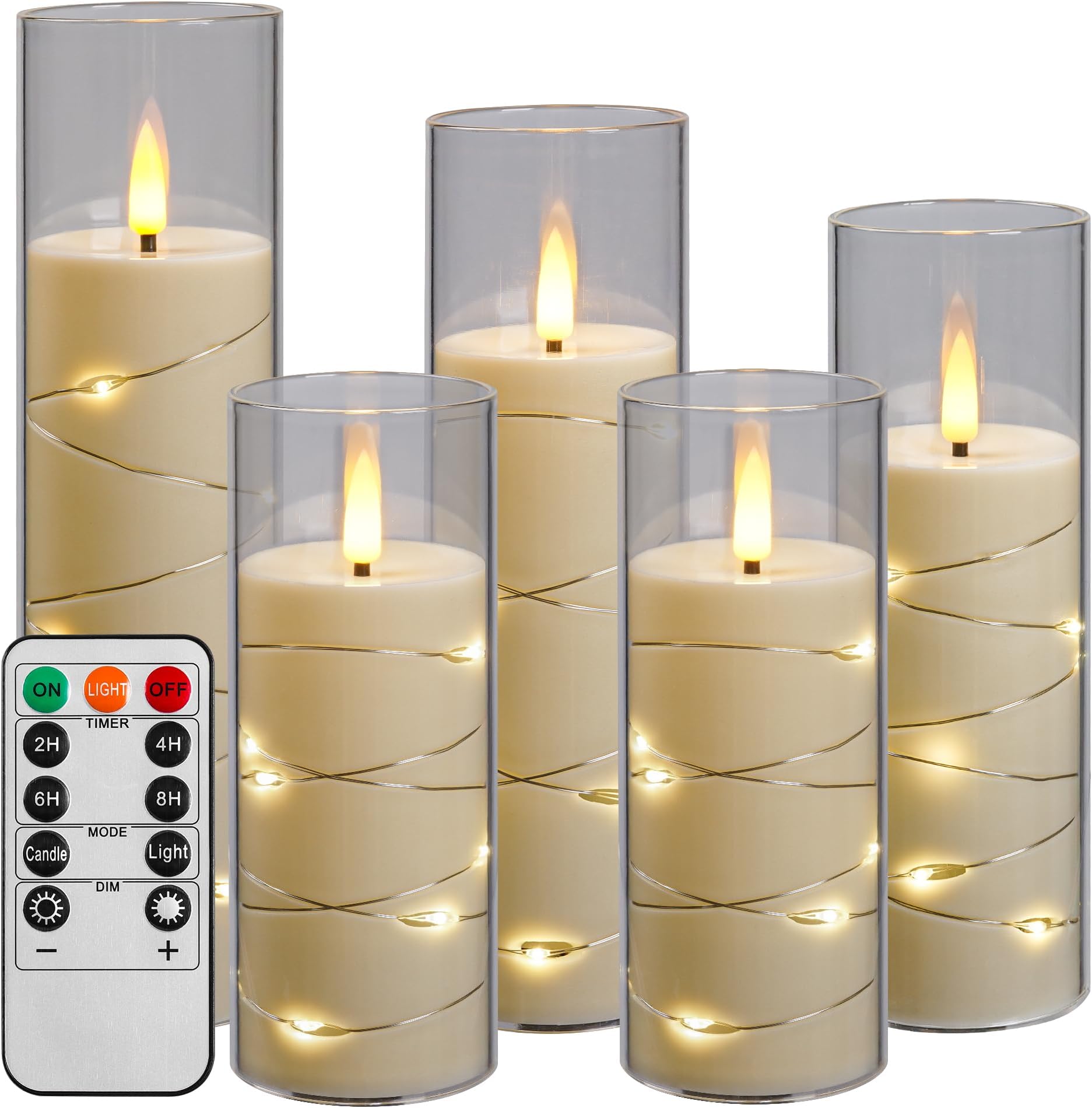 Lot de 3 Bougies LED sans flamme à piles, Bougie Décorative Flamme Vacillante, Bougie Noel avec