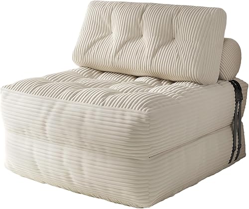 Sofá Cama Plegable, Cama de Sofá Convertible de Espuma, Cómodo Colchón Plegable Silla Reclinable con Almohada, Sofá de Piso Pequeño Lounge para Sala