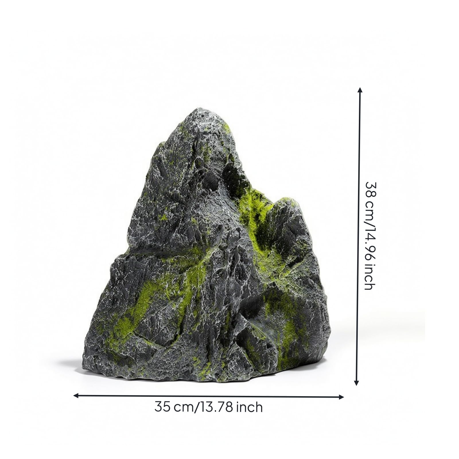 Roccia Artificiale con Muschio Realistico Roccia Artificiale Strutturato Decorazione per Scenografi, Acquariofili, Roccia Decorativa Muschio - Cinque Pietre Della Fortuna