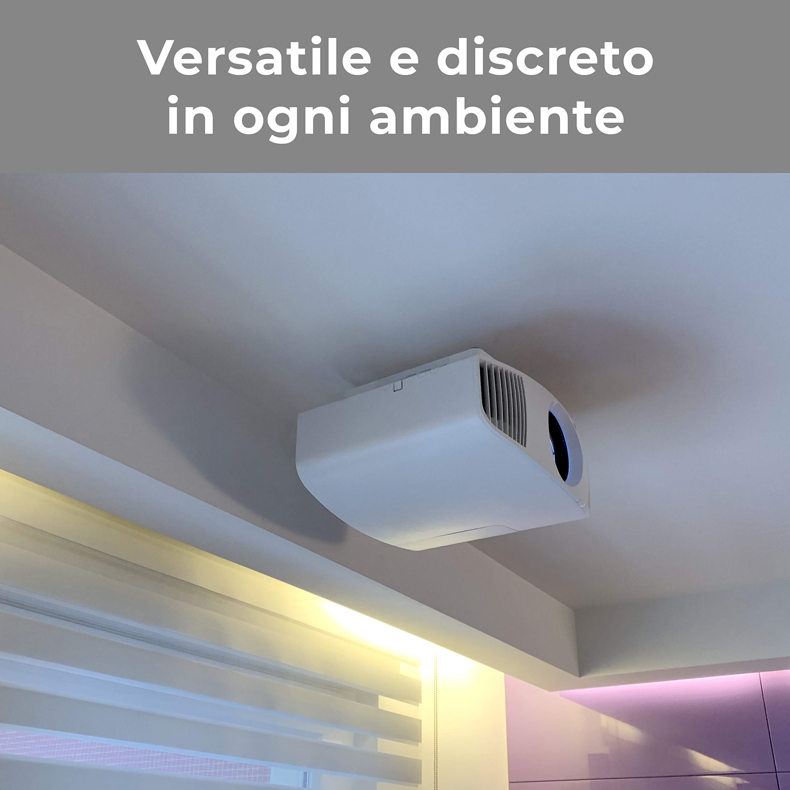 Supporto Proiezione Professionale "Arakno-Mini" Ultra - Slim Per Videoproiettore (7 cm) Montaggio Staffa a Soffitto