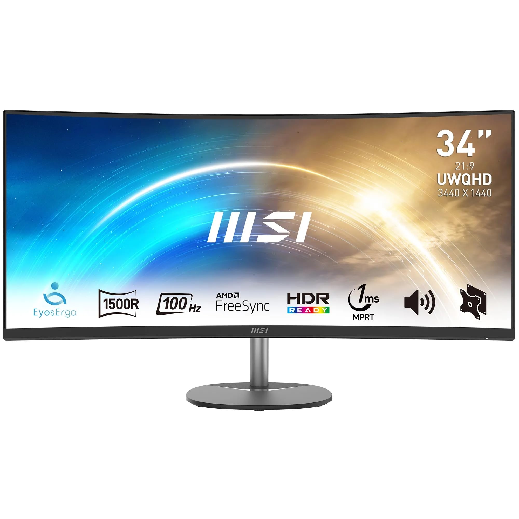 Msi Pro Mp341cq - 86.4Cm (34") - 3440 X 1440 Pixels Ultrawide Qhd Monitor