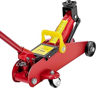 SPECSTAR 2 Tons Hydraulic Trolley Car Lift Jack, Low Profile Floor Jack with Single Piston Fast Lift Pump, Wide Lifting Ra...