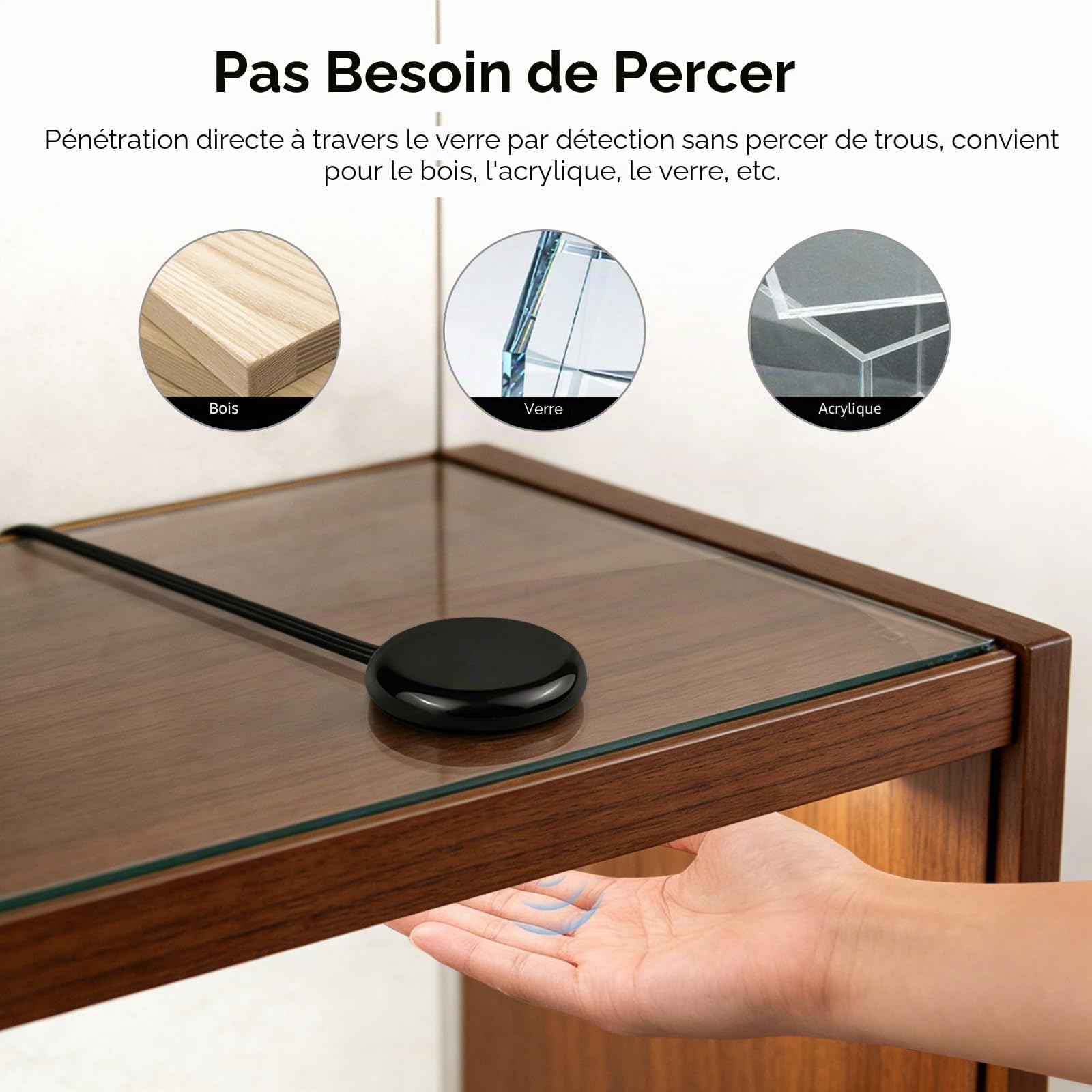 Bande LED COB,6 Rouleaux d'Éclairage pour Meubles avec Variateur Tactile et Détection par Balayage de Main,Bande LED COB Découpable 12V pour Vitrines,Cuisines et Étagères (1M, blanc chaud)