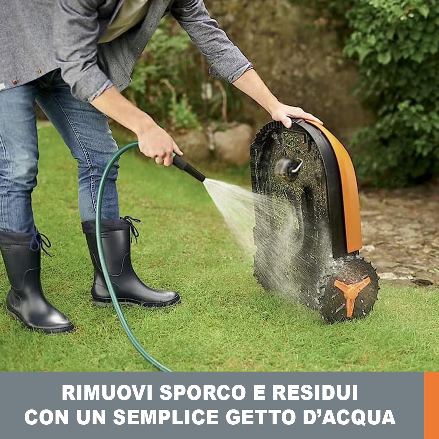 WORX WR184E Landroid S Robot rasaerba per giardini fino a 400 mq, con connessione Wi-Fi e controllo app, programmazione multi-zone, navigazione intelligente AIA