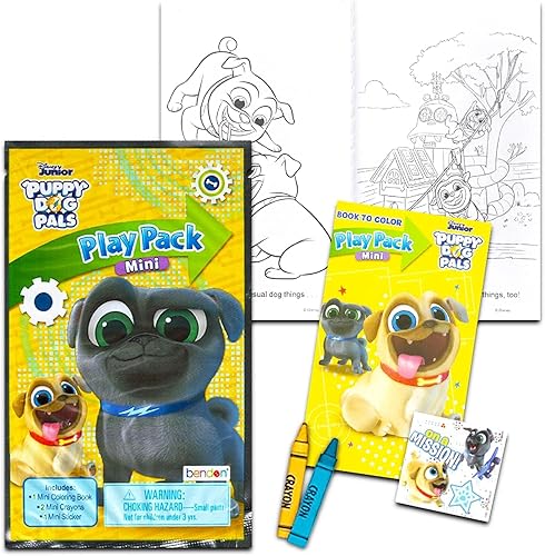 Miniatura 2 de Puppy Dog Pals Juego de 2 libros para colorear con calcomanías y tatuajes de Puppy Dog Pals (paquete de suministros para fiestas de amigos de perro