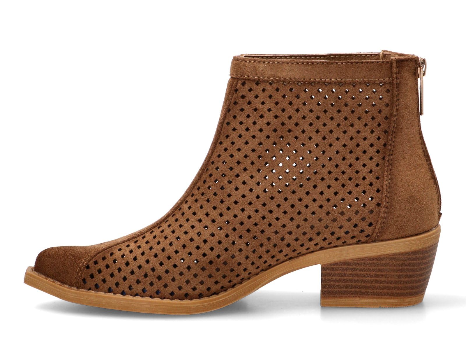 Etika Botines Calados de Entretiempo para Mujer, Diseño Casual de Caña Corta con Cremallera y Tacón Medio de 5cm, 31129