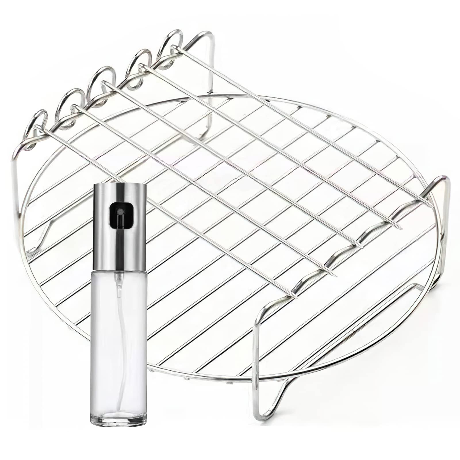 Air Fryer Accessories Oil Spray Pot Quick Oil Brushing Multi-Purpose Double Layer Rack With Skewer R