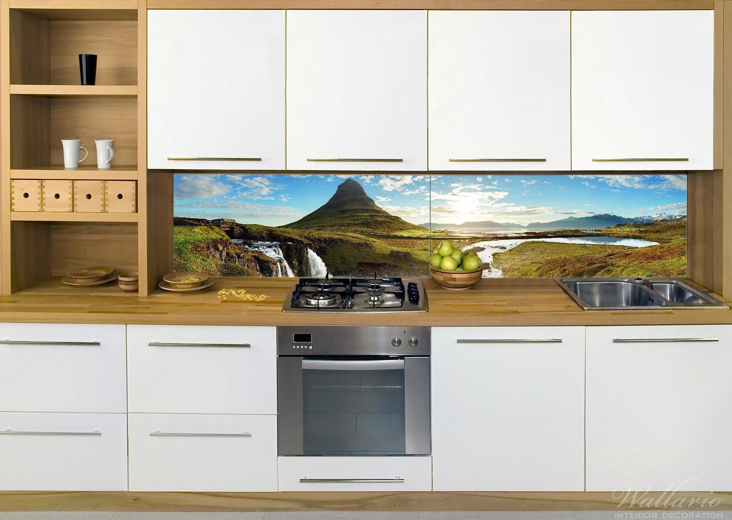 Wallario Küchenrückwand Aus Glas 250x50 Cm – Motiv Strand In Südafrika, Orange Himmel, Spritzschutz