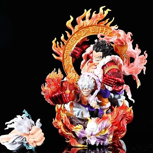 Miniatura 2 de Monkey D Luffy Gear 5 Figuras de anime de una pieza de PVC estatua de colección de figuras de modelo, regalos de ornamento, juguetes (blanco)