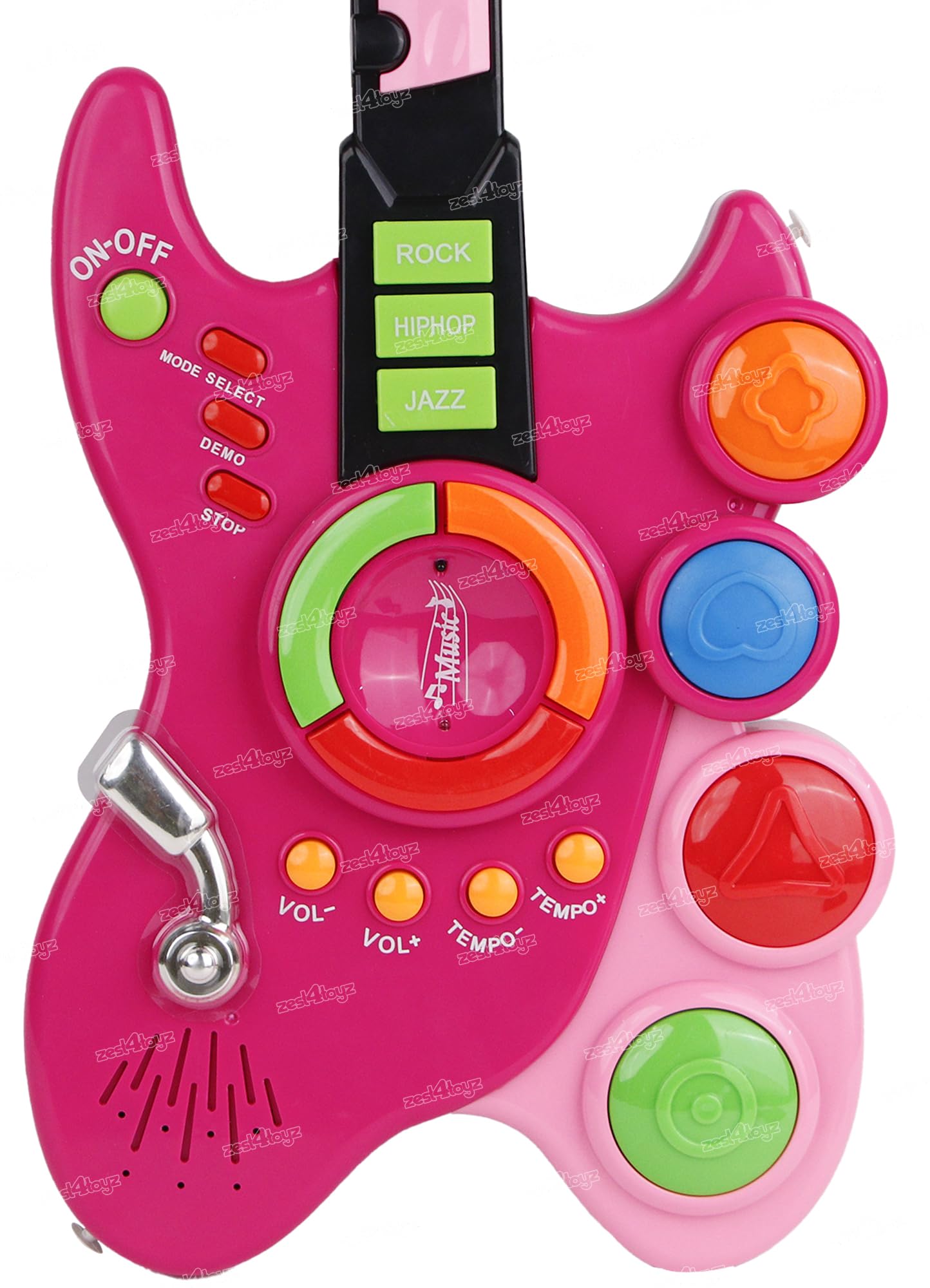 Zest 4 Toyz Musical Guitar Toy with Keyboard for Kids | Battery Operated Musical Instruments Toys for Beginners (Pink) (B0D22Z1HF4) Amazon Price History, Amazon Price Tracker