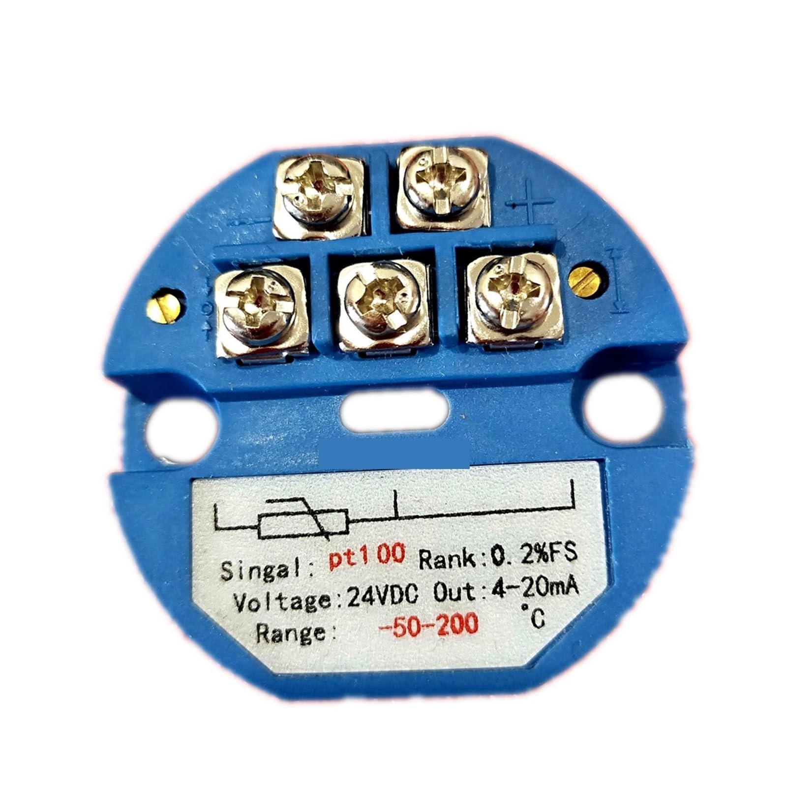 módulo de detector aislado, Transmisor de Sensor temperatura PT100 RTD, módulo aislado 4-20mA, 0-200 grados C(0-300 4-20MA)