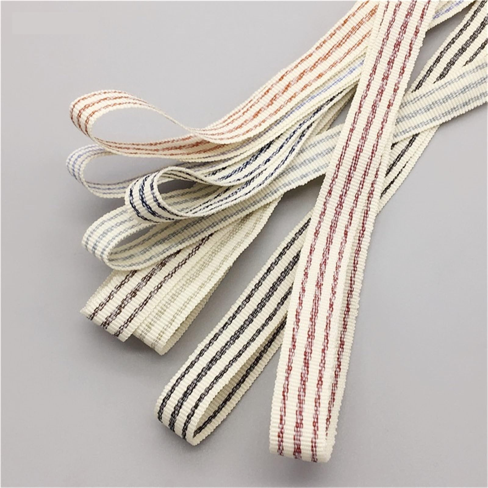 Disipador térmico de Cobre Puro Cinta De Algodón Raya Multicolor Doble Cara Múltiples Tamaños 10m(Red,38mm)