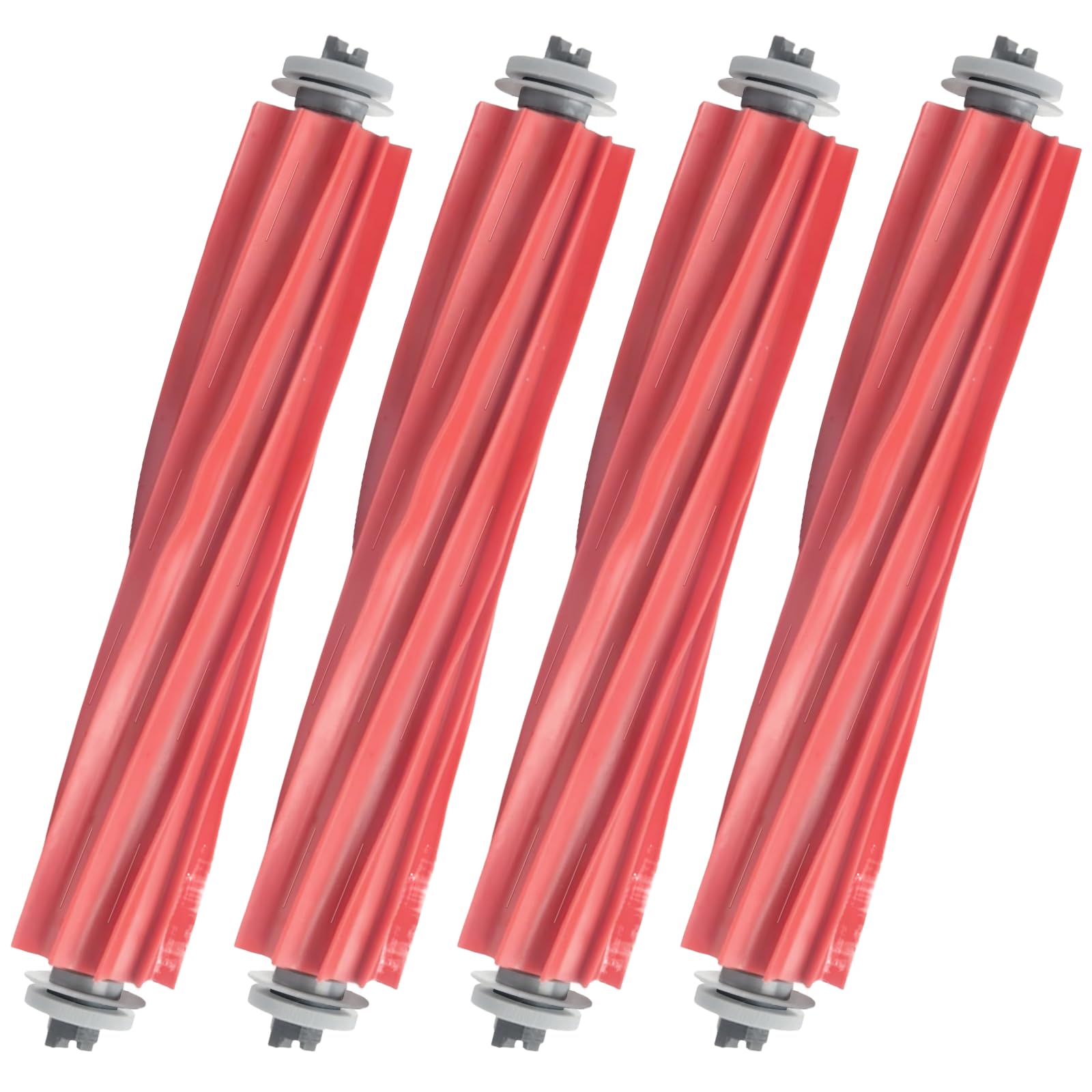 AKUSCON Roller Brush Replacement for Roborock S7, Q7 Series, MaxV Plus, Q Revo Robotic Vacuum - 4 Rubber Main Roller Brushes