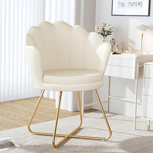 Miniatura 3 de Furniliving Sillas de tocador de terciopelo, sillas decorativas tapizadas para sala de estar, silla de maquillaje para dormitorio, oficina en casa,