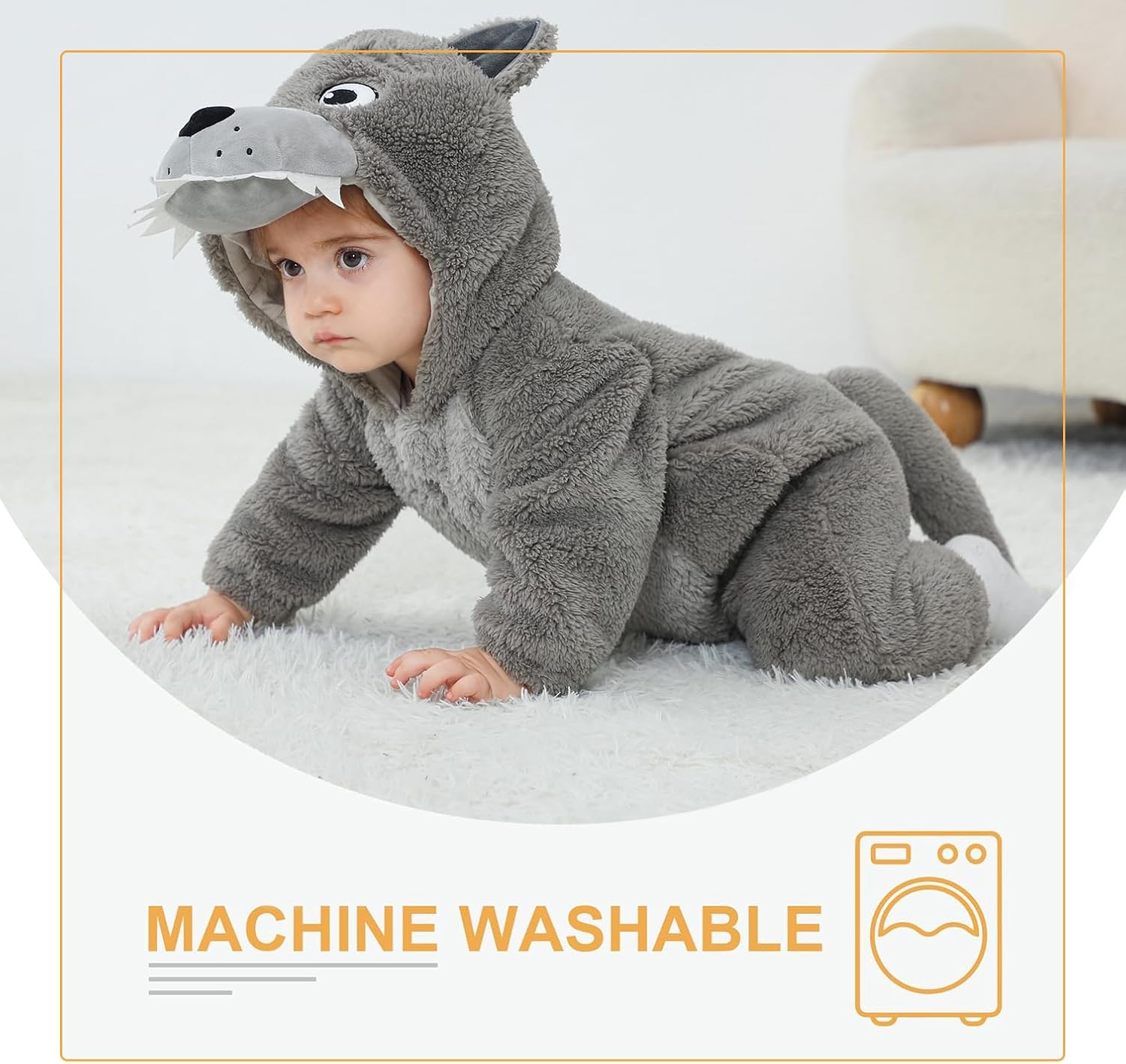 TONWHAR Toddlers Animal Costume Unisex Baby's Warm Halloween Outfits Kids Dress Up Jumpsuits Rompers