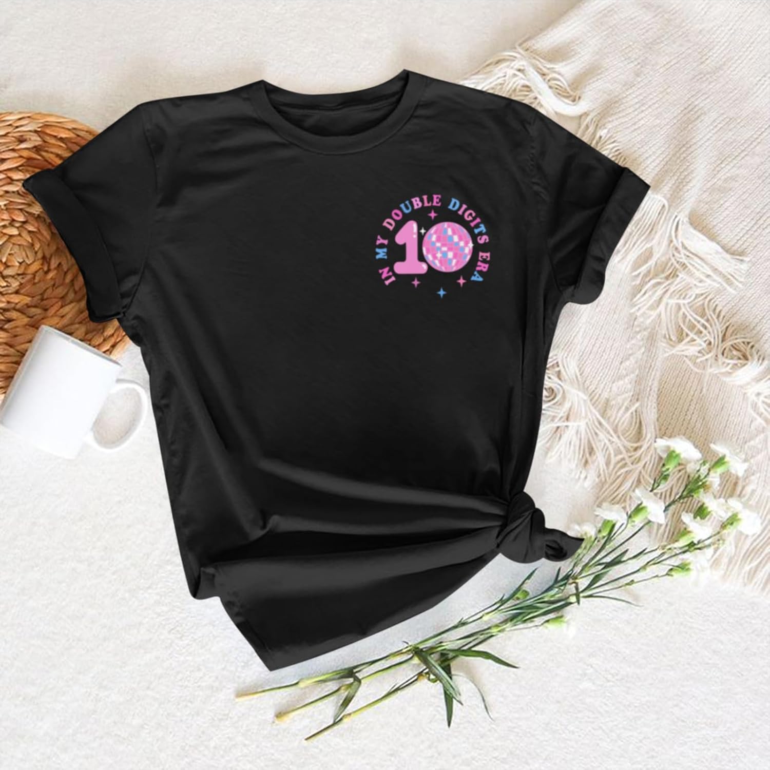 in My Double Digits Era Shirt for Girls 10th Cute 10 Year Old Girl Happy Birthday Shirts Gifts Short Sleeve Tops - Image 5