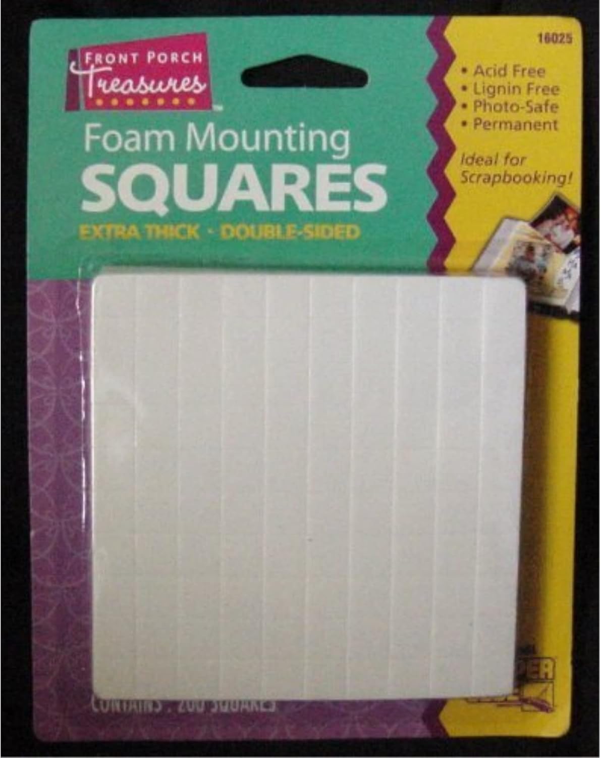 Foam Mounting Squares Double Sided Extra Thick Small 200 Squares Per Package