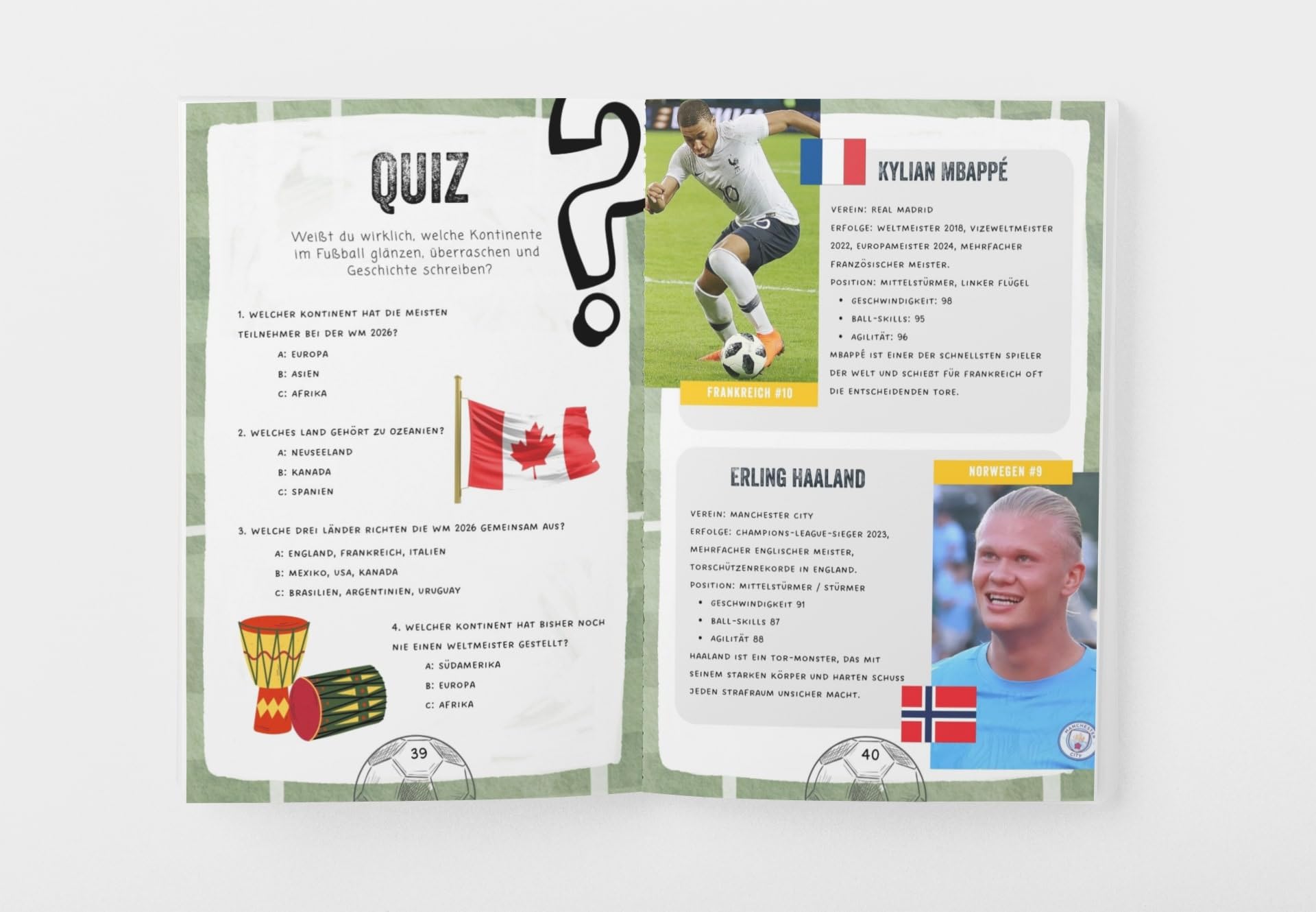 Fußball WM 2026 – Das große Mitmachbuch für Kinder: Mit Spielplänen zum Ausfüllen, spannenden Rätseln, Fakten zu Teams & Stars | Das perfekte Fußballbuch zur Weltmeisterschaft 2026 - 3