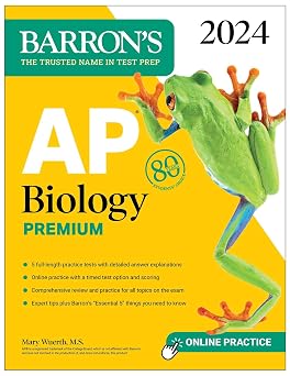 AP Biology Premium, 2024 Comprehensive Review With 5 Practice Tests + an Online Timed Test Option Barrons AP Prep