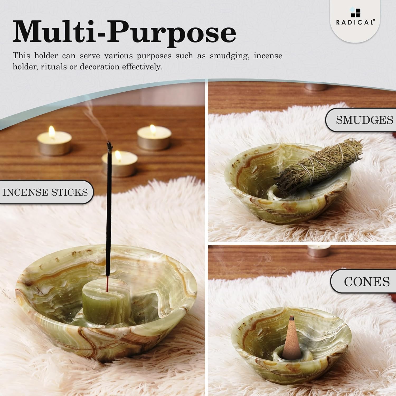 Porta Incenso In Ceramica Celadon Verde - Tre Gambe, Due Orecchie, Base Mobile In Lega Con 9 Fori, Fatto A Mano In Cina