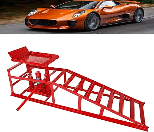 Rampas hidráulicas para coche de capacidad 5T  11000lbs para vehículos, camiones, garaje, rampas de servicio de elevación, 1 paquete