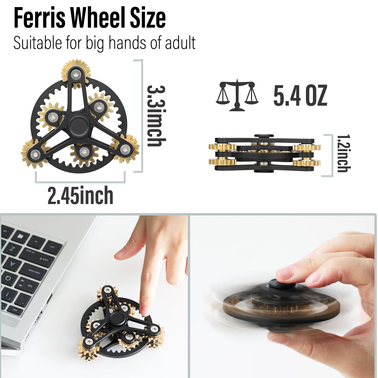 Amazon.com: FREELOVE Gear Metal Fidget Spinner Toys for Adults