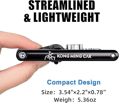 Miniatura 5 de Herramienta de bicicleta con inflador de CO2, herramienta de cadena de bicicleta, TorxHexDestornillador, kit multiherramienta de bicicleta,