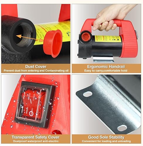 Miniatura 5 de Bomba de transferencia de combustible de 12 V, bomba de transferencia diésel con filtro, manguera y boquilla para diésel, queroseno y aceite de