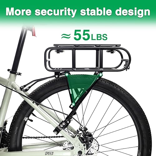 Miniatura 4 de ZUKKA Portabicicletas trasero para bicicleta, soporte de aluminio de liberación rápida, altura ajustable, 24"-28"700C Bicicletas para bicicleta de