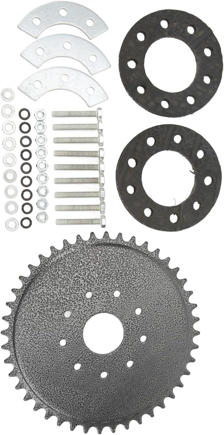 44 Tooth Sprocket, Metal Alloy, Improves Performance of Motor Gas Engine with 9 Holes Installation Kit