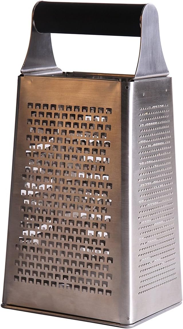 Mercer Grates 4 Sided Acid Etched Box Grater,Black