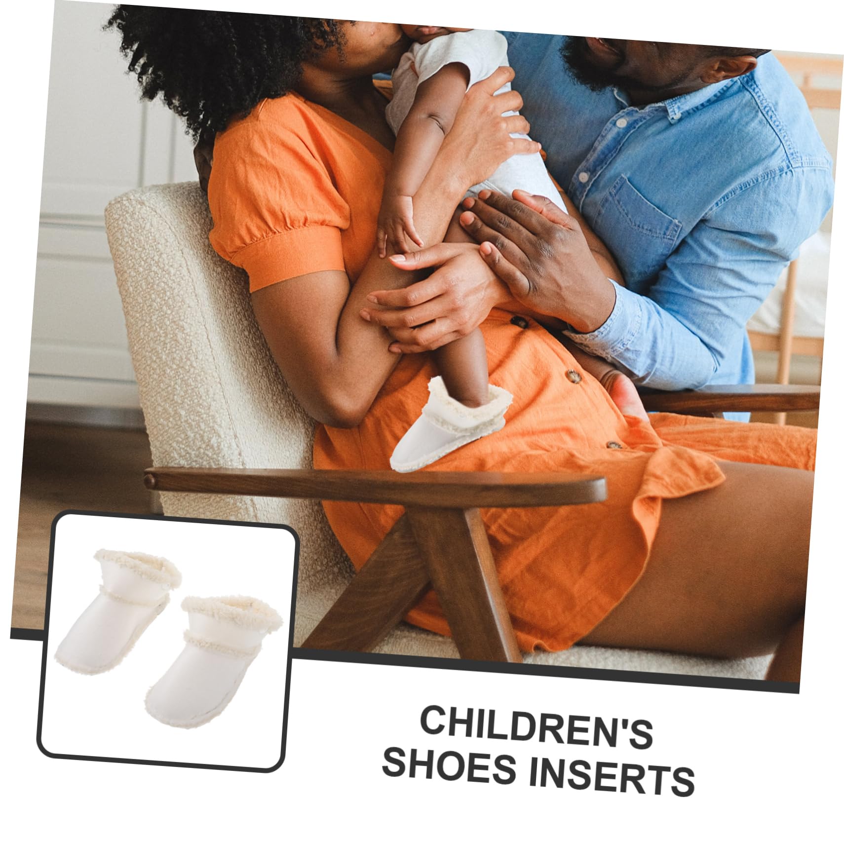 5pares Inserts De Zapato Cálidos y Para Forro Extraíble De Invierno Para Zapatos Agujereados Forro De Peluche