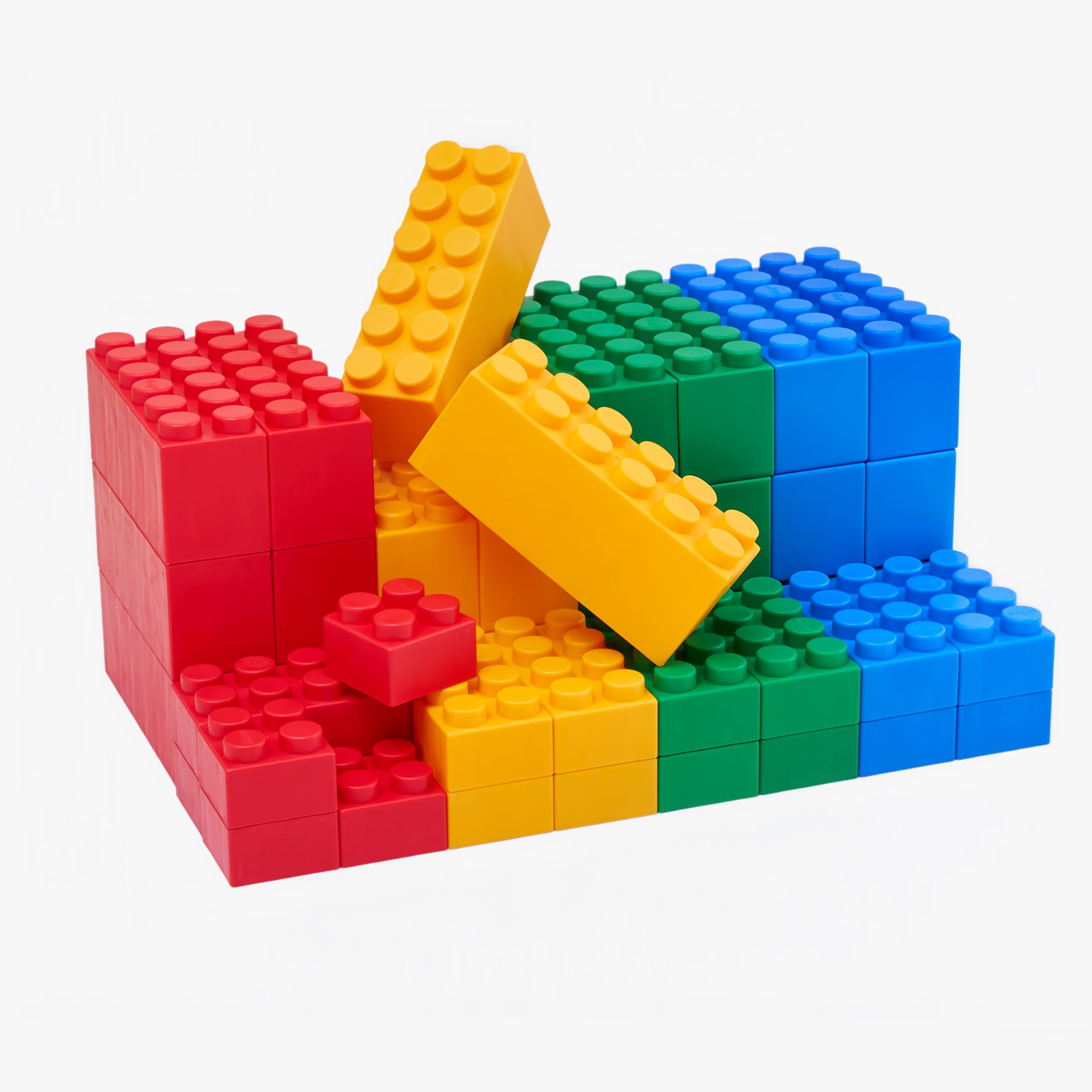 UNiPLAY Giant Plump Toddler Soft Building Blocks - 48-Piece Stacking Set for Early Cognitive Development and Creative Play - Ages 3 Months+