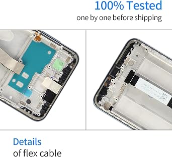 LCD Screen for Xiaomi Redmi Note 9 Pro Screen Replacement for Xiaomi Redmi Note 9s LCD Display Touch Glass Digitizer Replacement Assembly Repair Kit with Tools (Black with Frame)