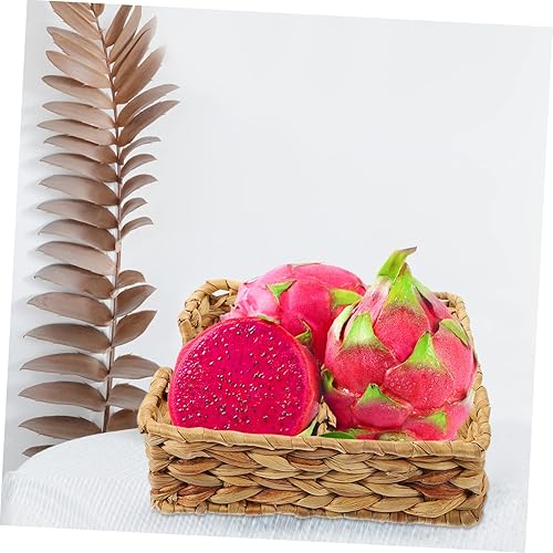 Miniatura 6 de Zerodeko Cesta de paja cuadrada de mimbre organizador de pañuelos caja de almacenamiento de cocina cesta de estante