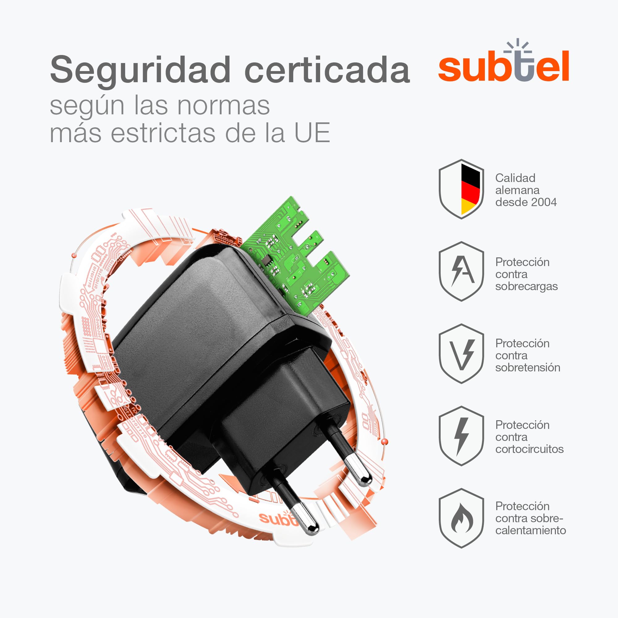 subtel Cargardor Compatible con Nintendo DSi XL, New 3DS, 3DS, DS | System Conector, 1,1m, 100V - 250V, para Nintendo New 3DS XL, 3DS XL, DSi, 2DS, 2DS, WAP-002