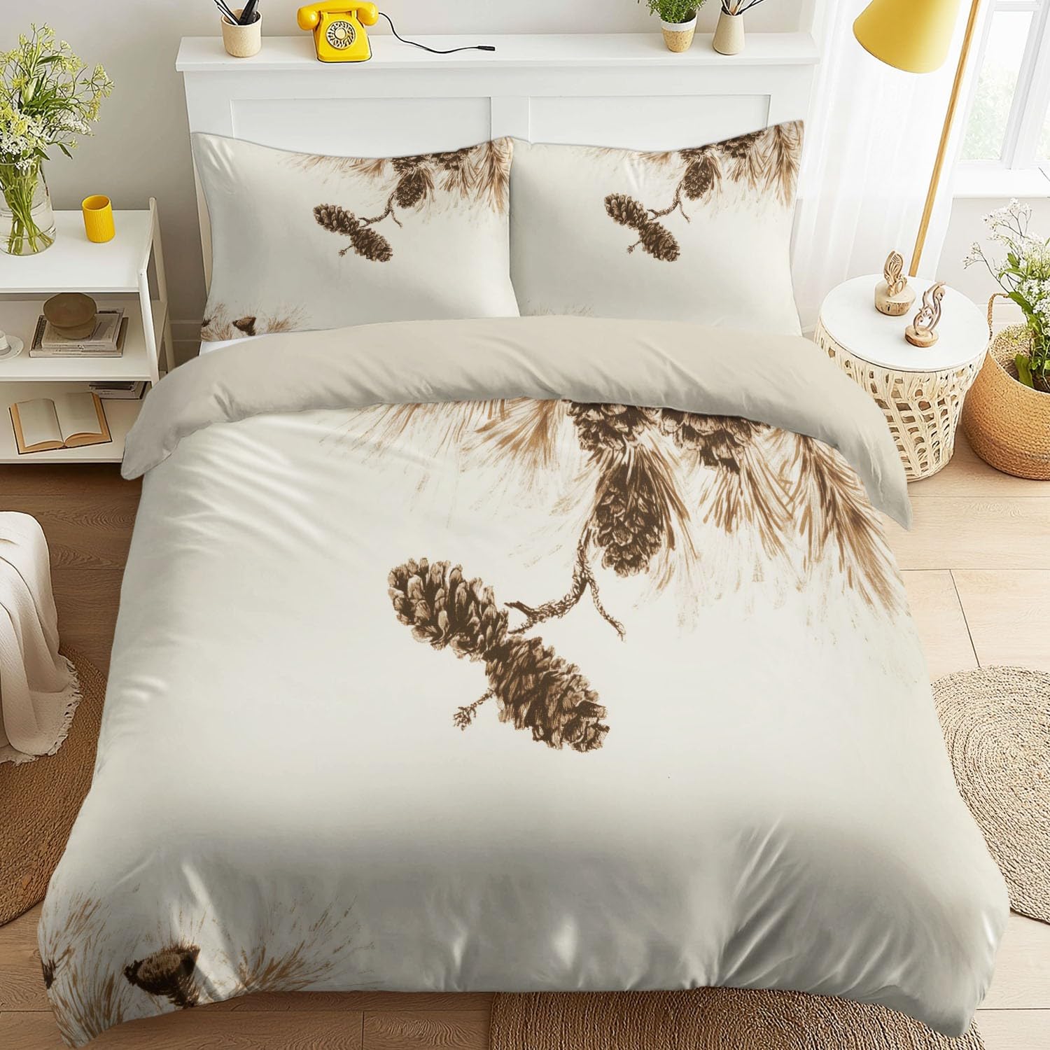 Housse de couette 140 x 190 anti-plis en microfibre pour éliminer le repassage du linge de lit