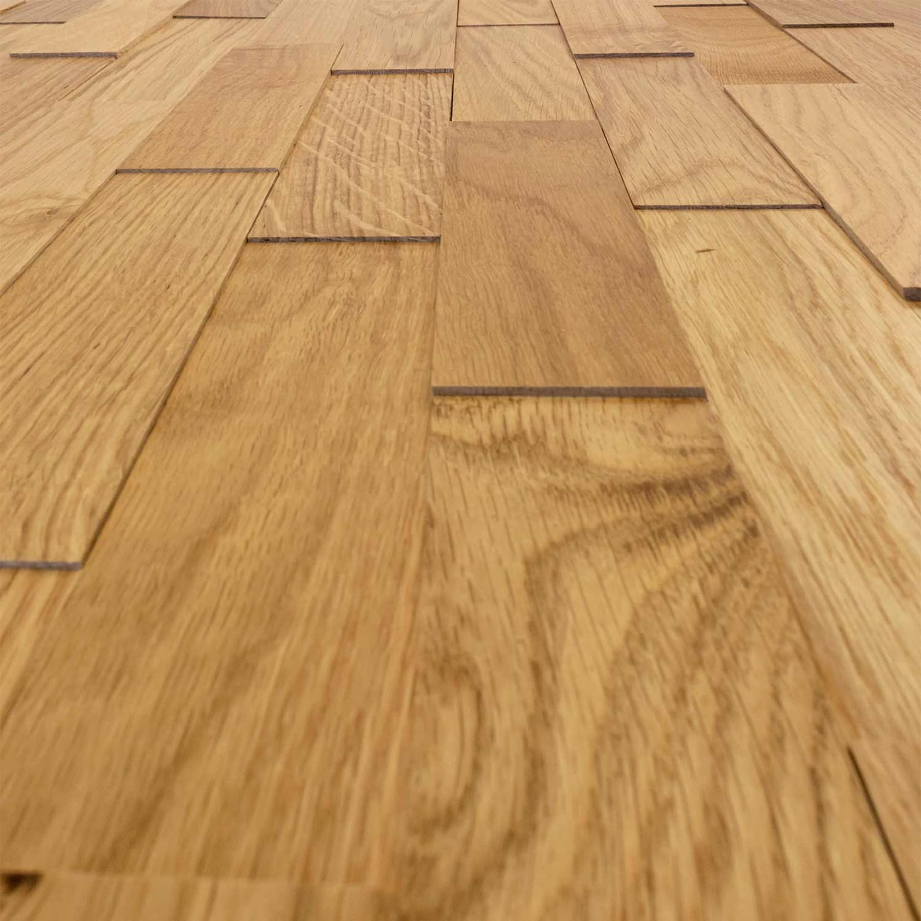 wodewa | Wandverkleidung Holz Eiche Auslese | 1m² 3D Echtholz Wandpaneele 200x50mm | Wohnzimmer TV-Wand Holzwand | Made in Germany | geölt 200