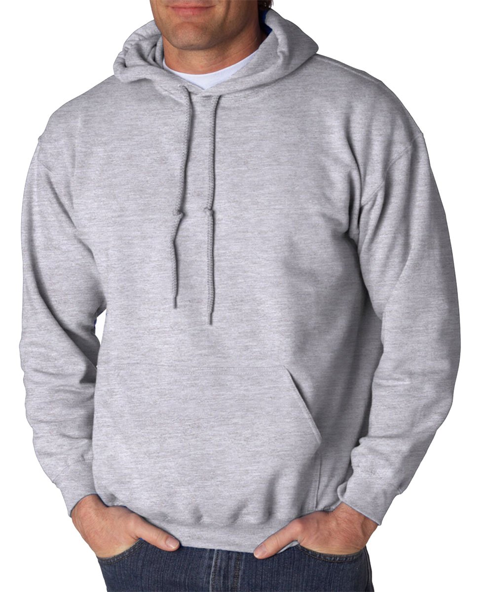 Gildan Men's Heavy Blend Drawcord Hooded Sweatshirt, Safety Pink
