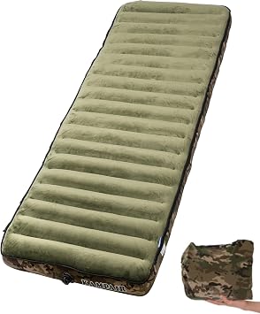 Inflatable Camping Sleeping Pad, Portable Single Air Mattress Green