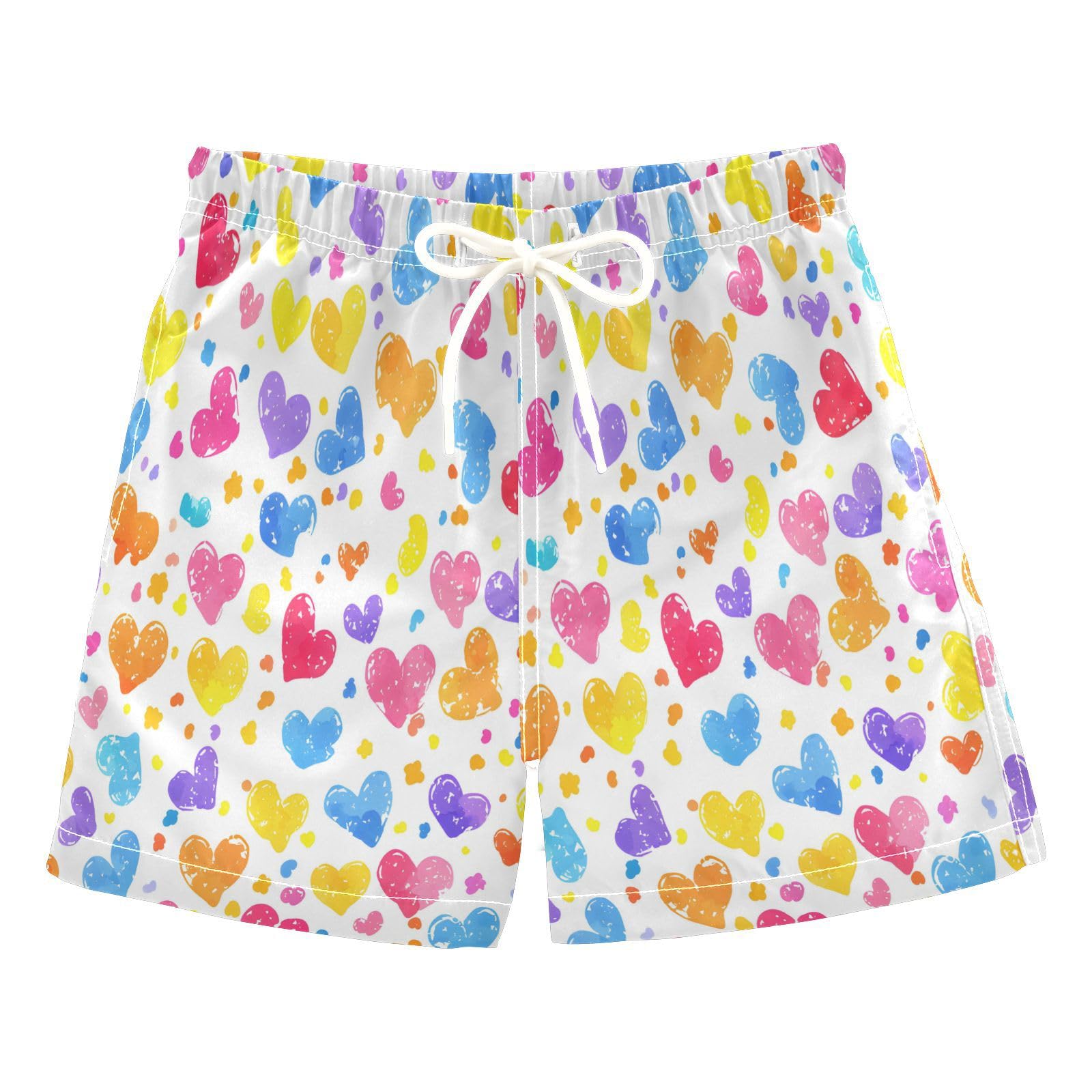 Boys Swim Trunks Toddler Swim Shorts Little Boys Swimwear Pink Yellow Purple Love Bathing Suit Swimsuit