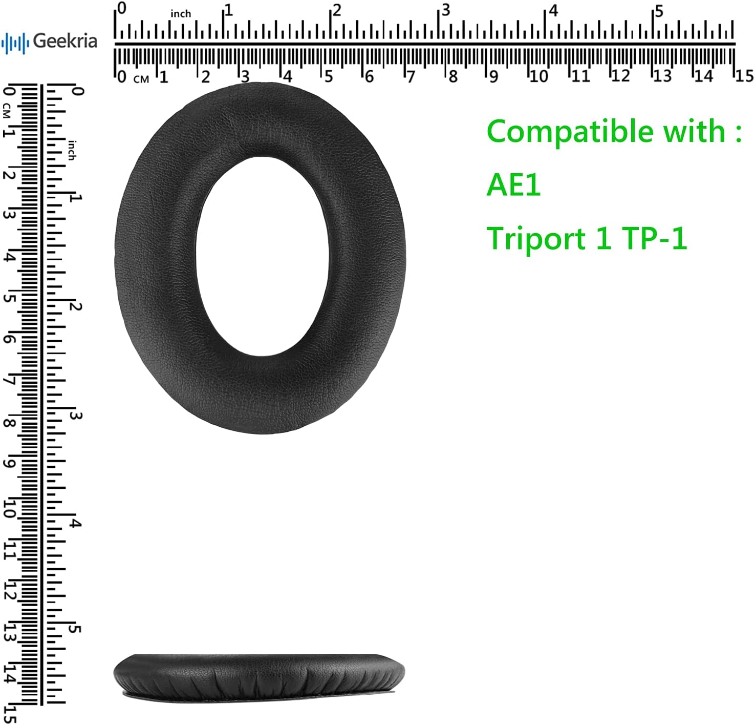 Geekria QuickFit Replacement Ear Pads for Bose AE1, Triport 1 TP-1 Headphones Ear Cushions, Headset Earpads, Ear Cups Cover Repair Parts (Black)