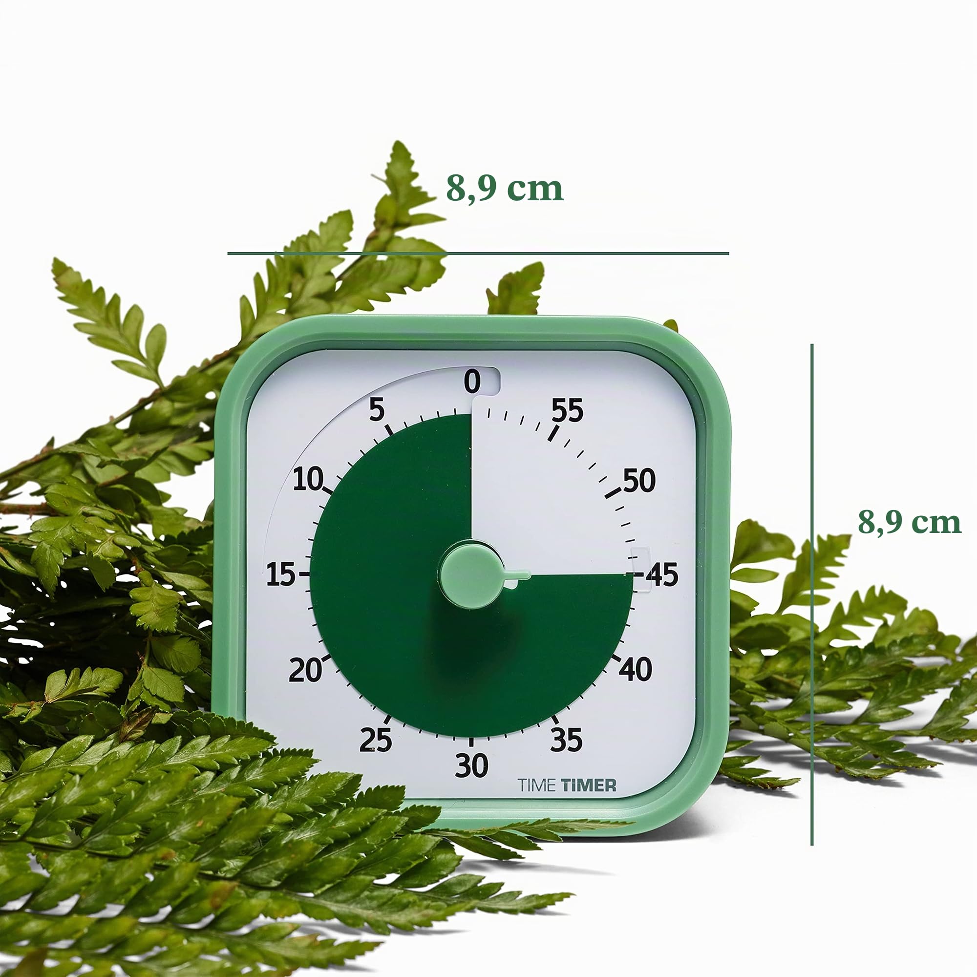 TIME TIMER MOD Timer visivo 60 Minuti Forniture Scuola Strumento di Studio Timer per Ufficio Bambini Riunioni con Funzionamento Silenzioso (Verde Felce)