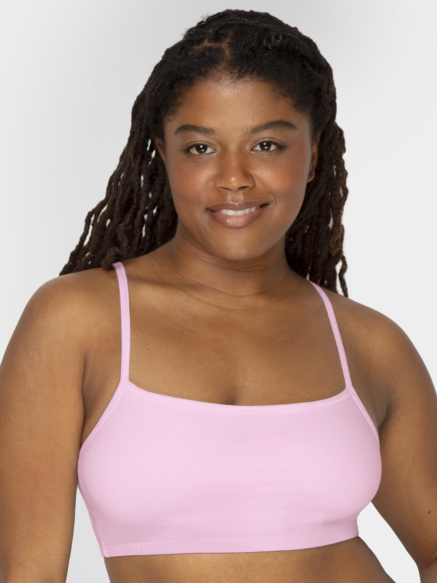 Fruit of the Loom Spaghetti Strap Cotton Pull Over Sports Bra Sujetador Deportivo Mujer (Pack de 6)