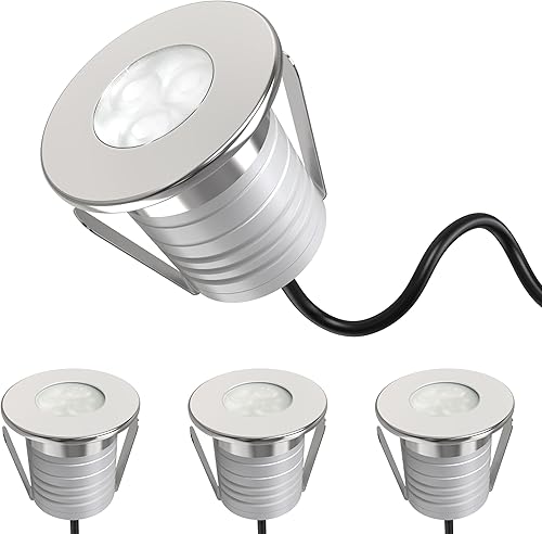 Miniatura 9 de Luz subacuática LED regulable de 3 W, IP68 impermeable de bajo voltaje para estanques de piscina, fuentes de cascada, aluminio de acero inoxidable,