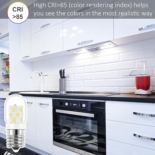 Miniatura 3 de Bombilla LED E17 para debajo del microondas sobre la estufa de 125 V, 8206232A, equivalente a 40 W, base intermedia E17, bombilla regulable de 3 W