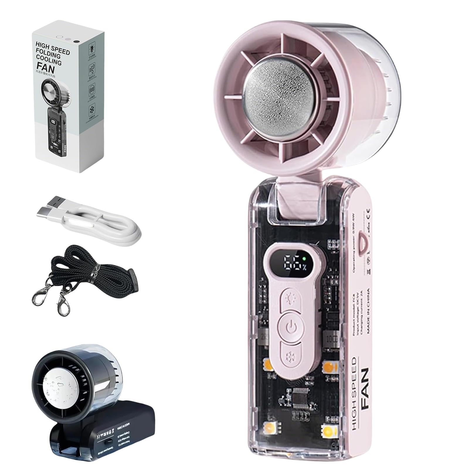 Ventilateur turbo portable contre la canicule avec refroidissement à glace instantané